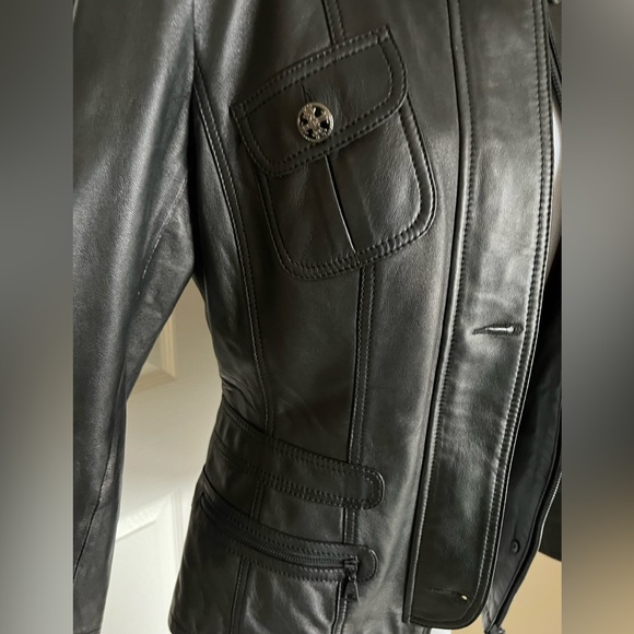 DANIER Black Italian Leather Jacket Size S - Picture 5 of 11